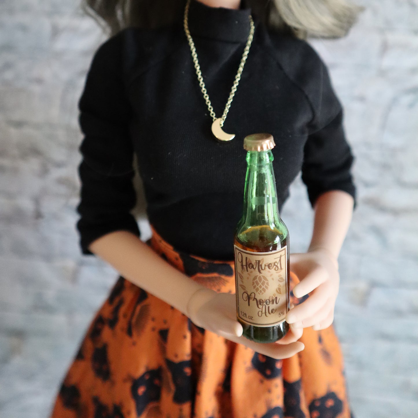 Beer Bottle w Removeable Cap - Choice 3 Styles -1/3 Scale Prop for BJD