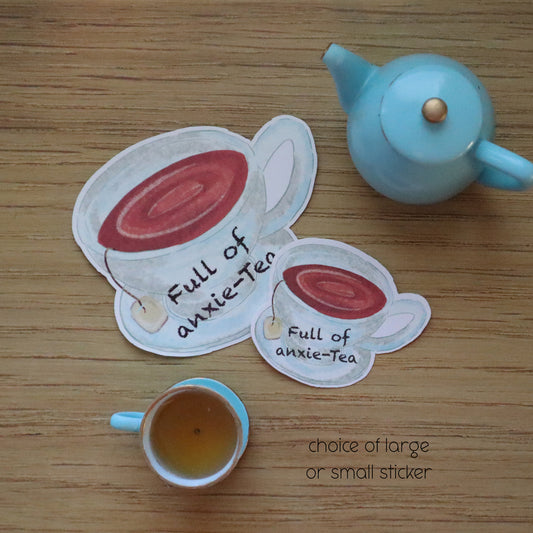 Anxie-Tea Individual Diecut Stickers