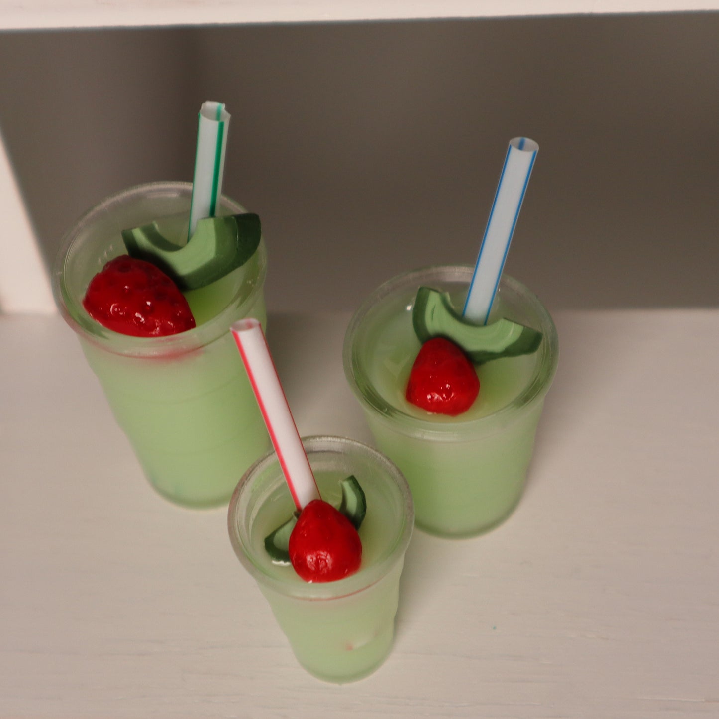 Smoothies - 1/3 & 1/4 scale props for BJDs - To Go Cup - 3 sizes, 6 flavors