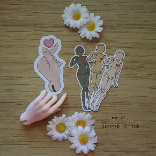 4pk paper stickers - BJD collection 2025