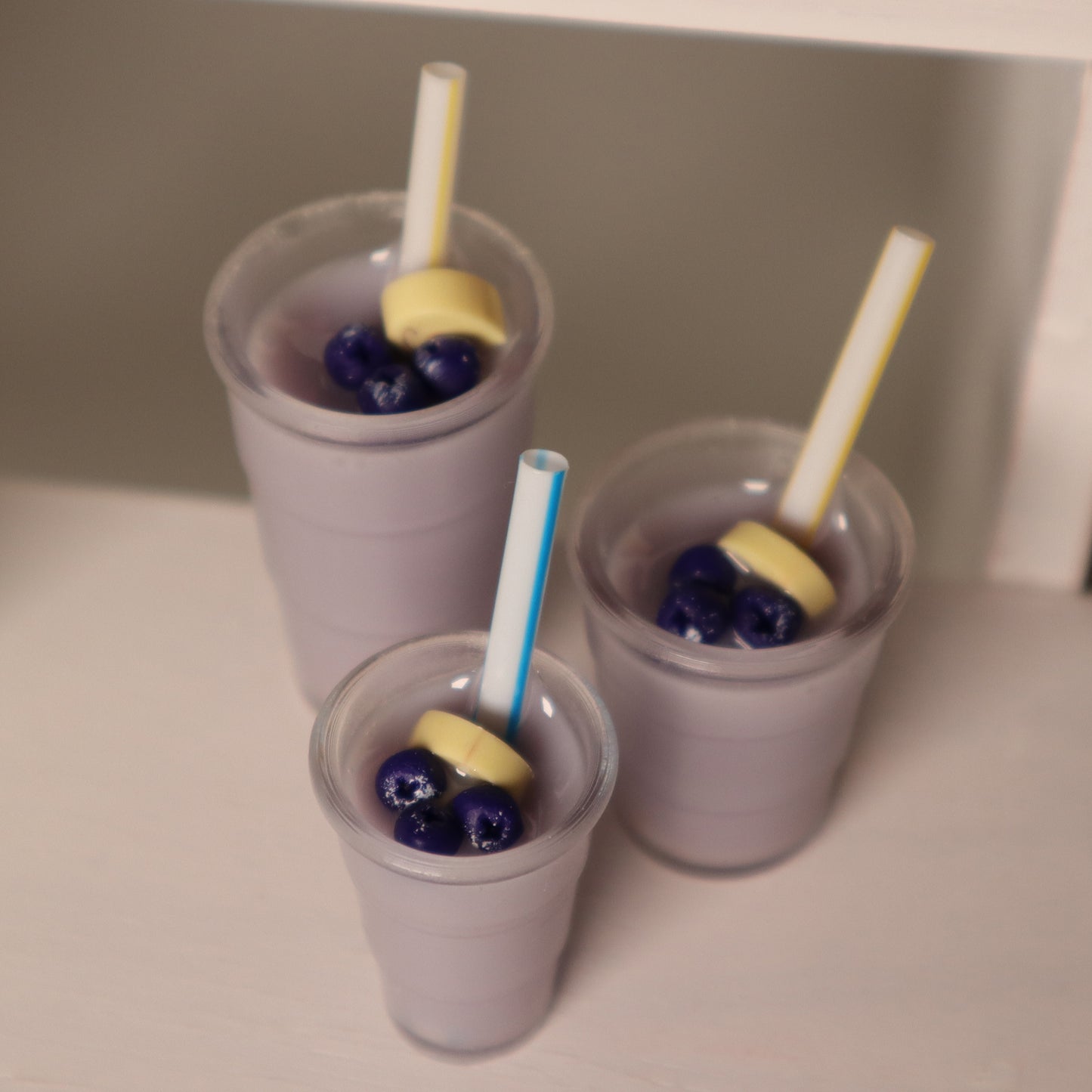 Smoothies - 1/3 & 1/4 scale props for BJDs - To Go Cup - 3 sizes, 6 flavors