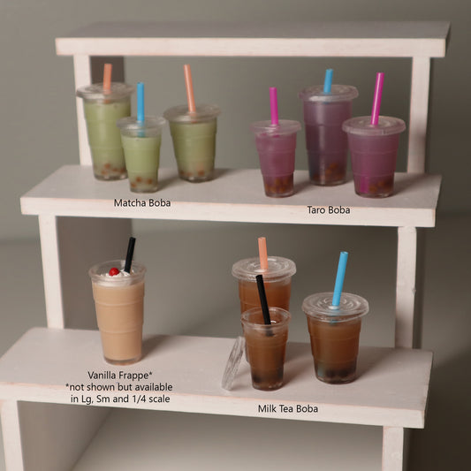 Boba Tea & Frappes - 1/3 & 1/4 scale props for BJDs - To Go Cup