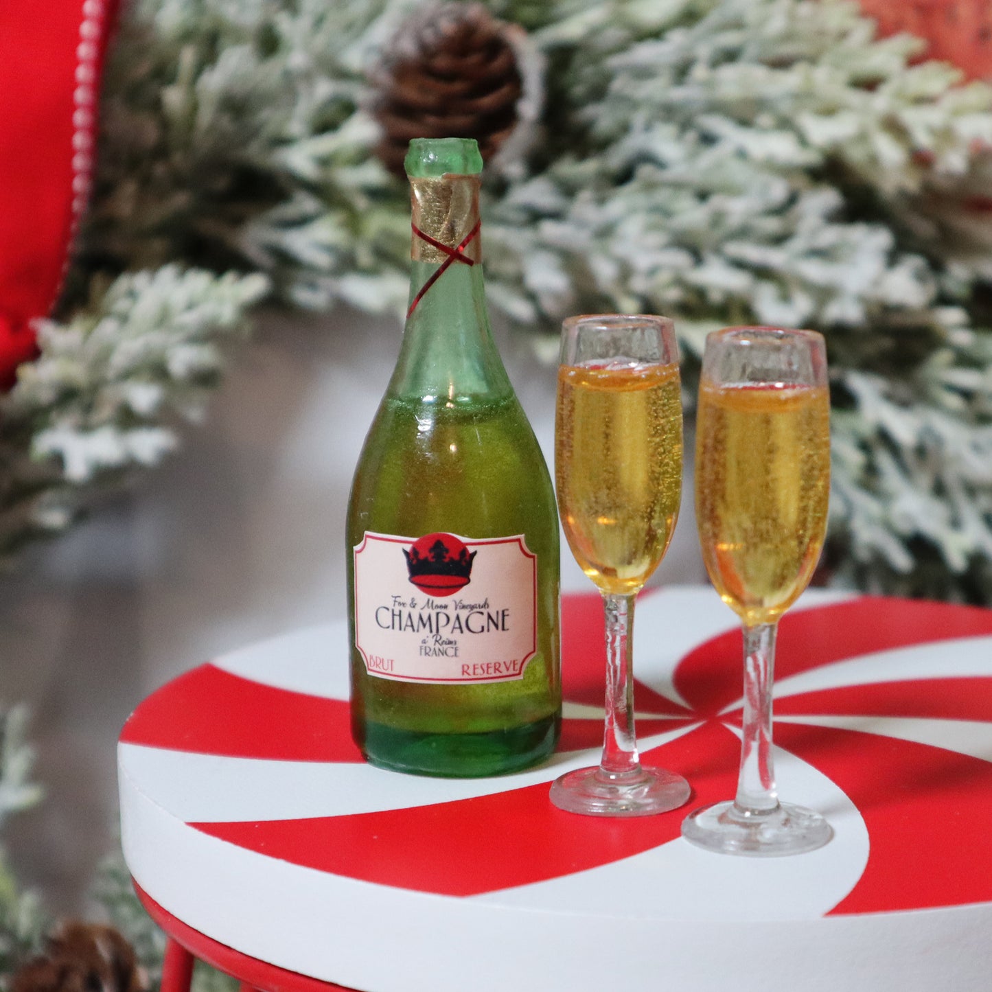 Champagne & Glasses - 1/3 scaled prop set for BJD