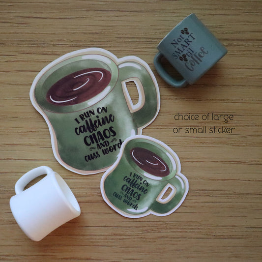 Coffe and Chaos Individual Diecut Stickers