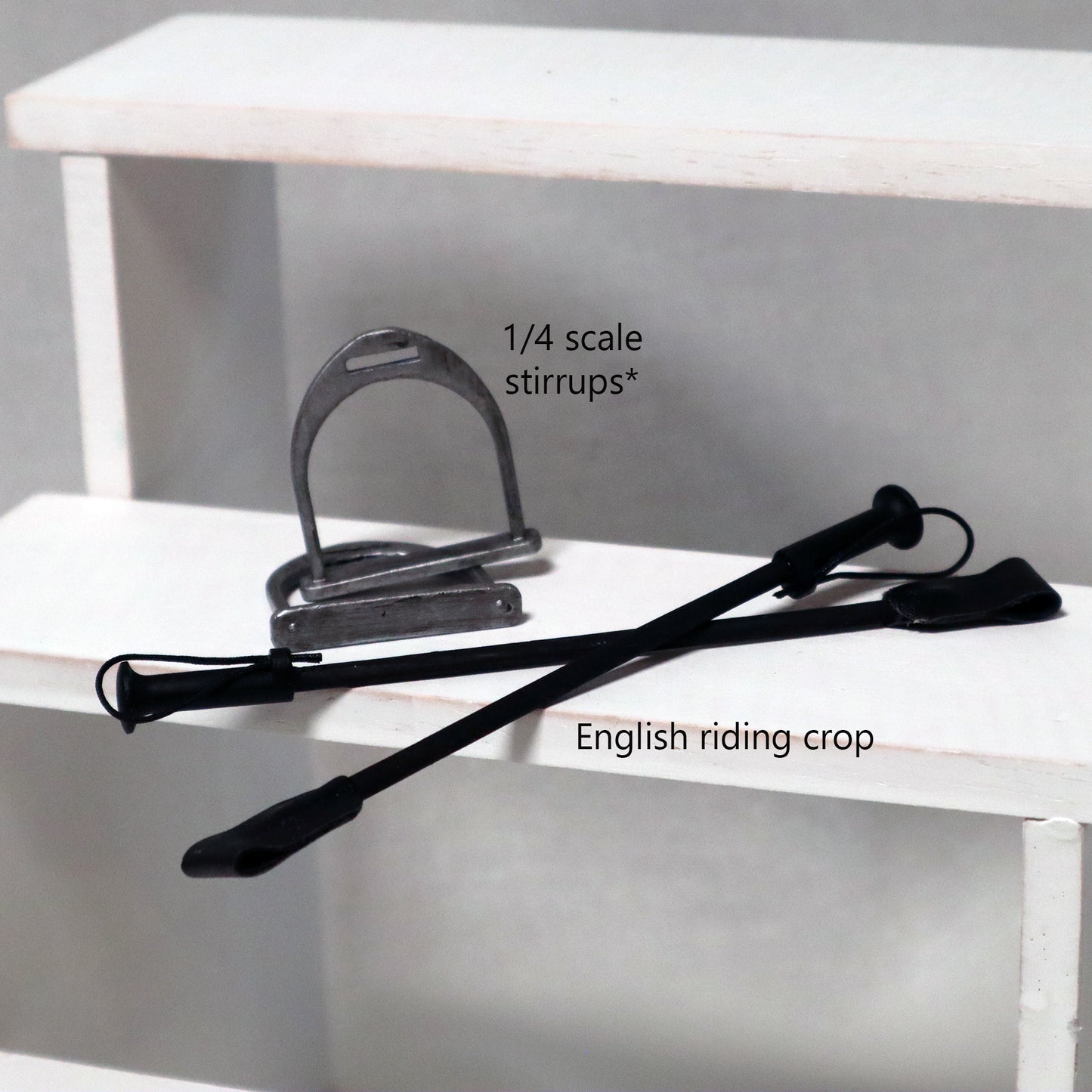 English Riding Crop OR 1/4 scale Stirrups* - 1/4 scale props for BJDs