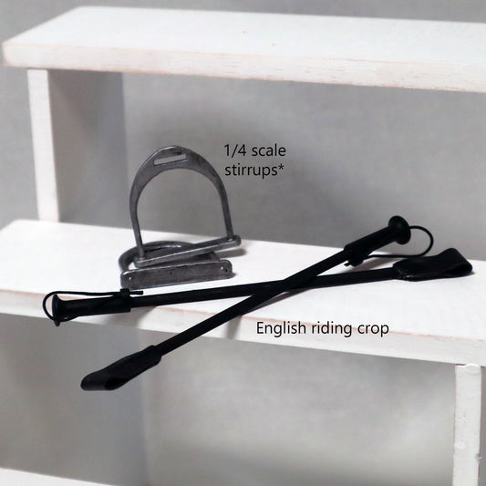 English Riding Crop OR 1/4 scale Stirrups* - 1/4 scale props for BJDs