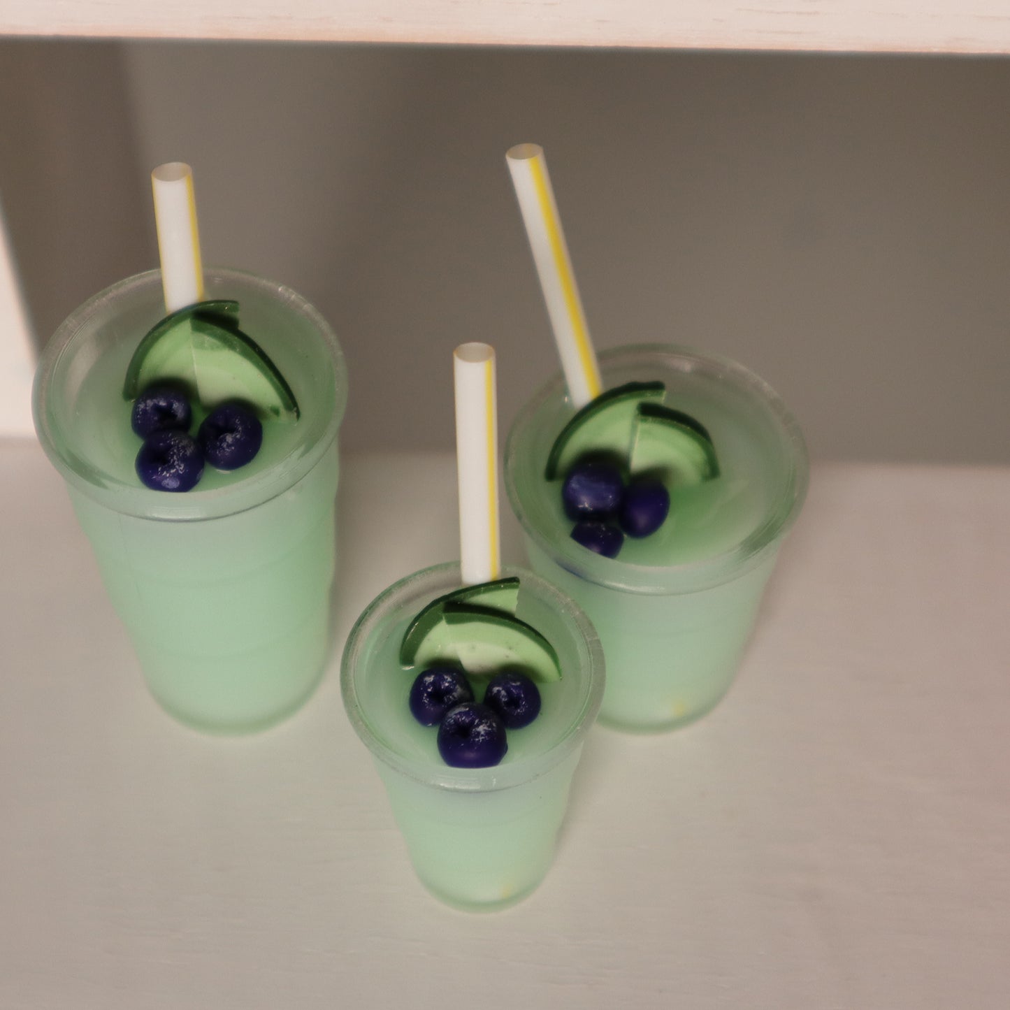 Smoothies - 1/3 & 1/4 scale props for BJDs - To Go Cup - 3 sizes, 6 flavors
