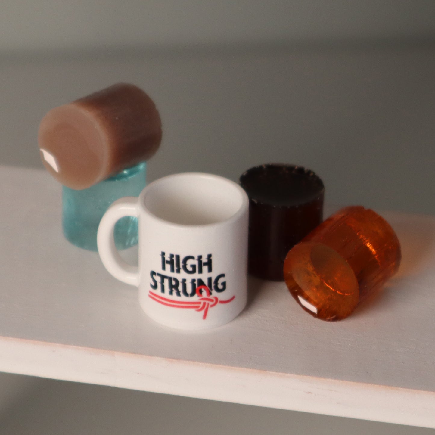 Novelty Mug w/ Inserts - 5 designs - 1/4 Scale Prop Set for BJD