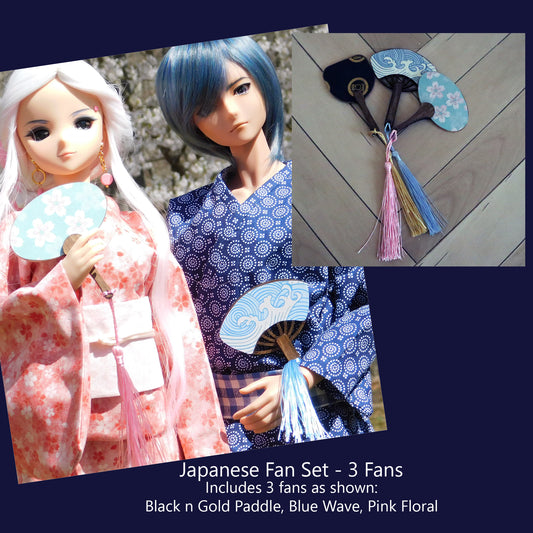 Set of 3 Fans for 1/3 scale BJD