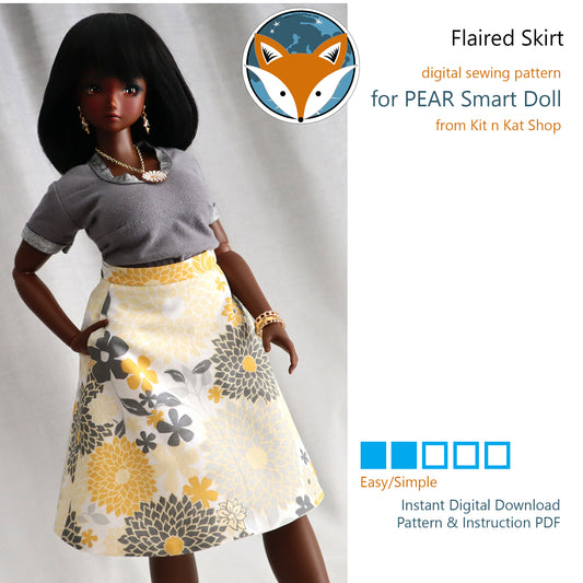 Flaired Skirt for Smart Doll Pear - Digital Sewing Pattern
