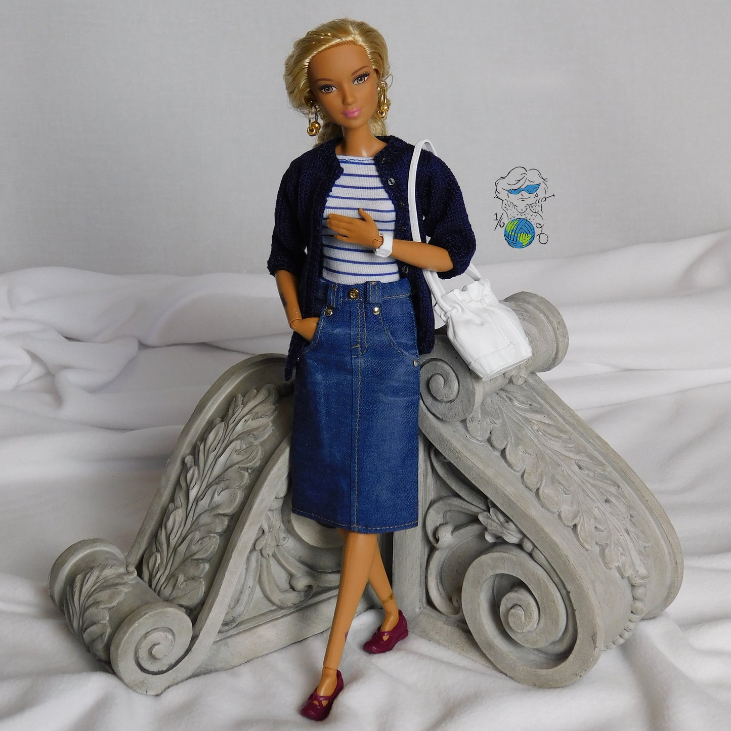 Digital Pattern for Basic Jeans Skirt for 11.5-12 inch Fashion Dolls