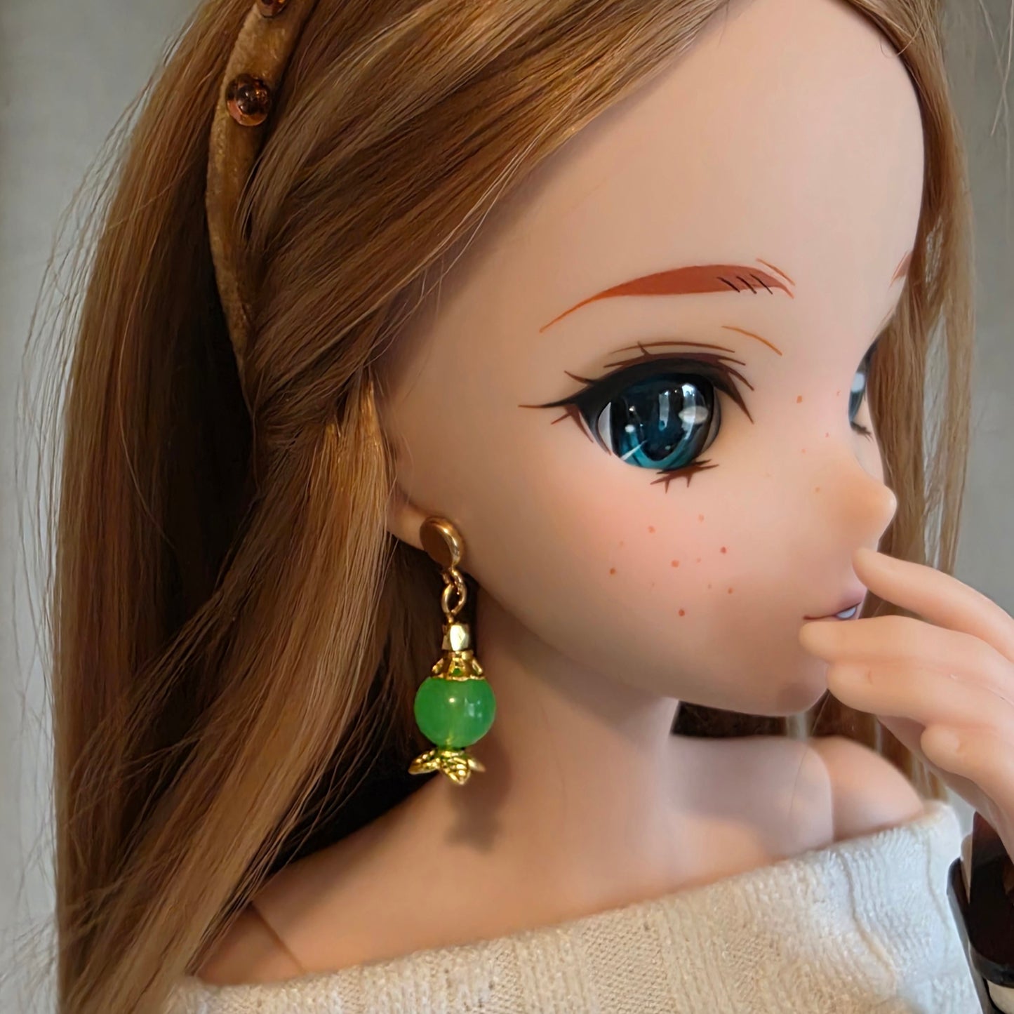 Poison Vial GLOW-IN-THE-DARK No-Hole Earrings for BJD