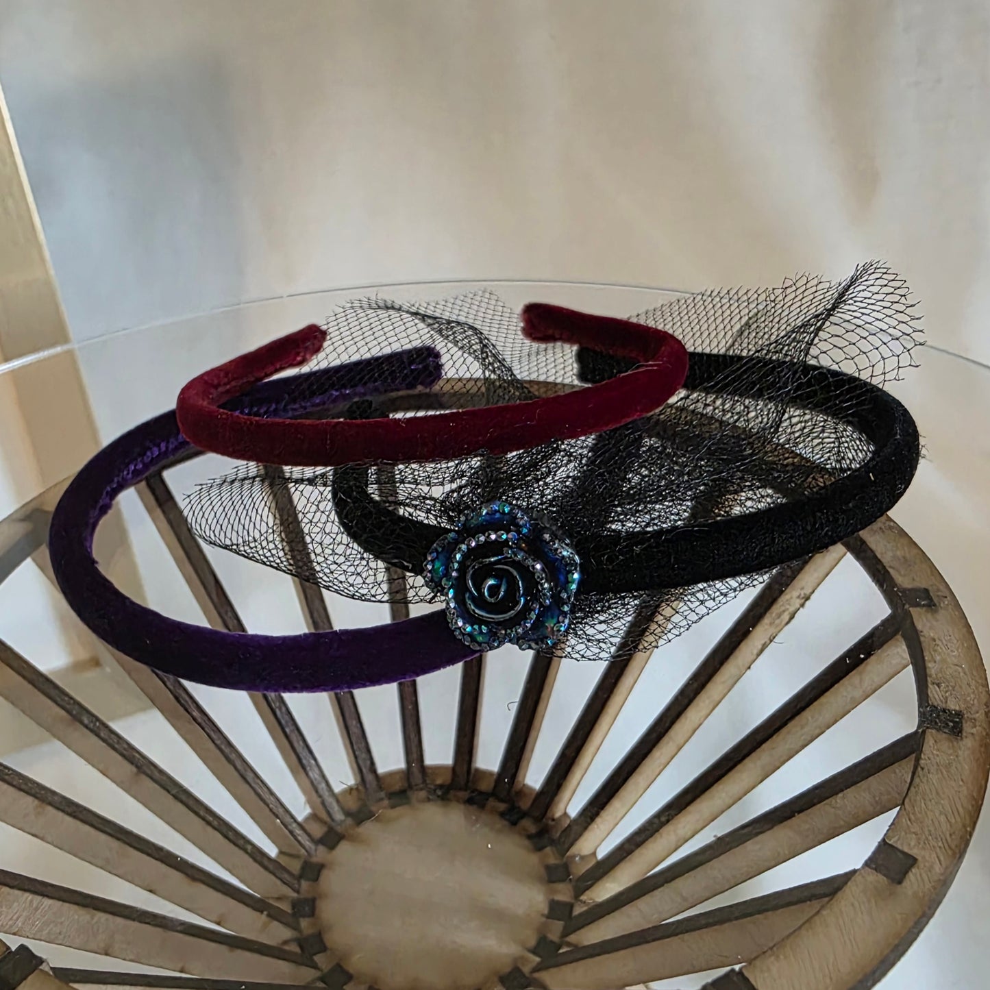 Velvet Headband Set Halloween - metal headbands for 7-8 inch doll head