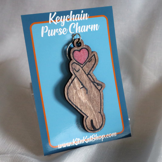 Kpop Heart BJD keychain or purse charm