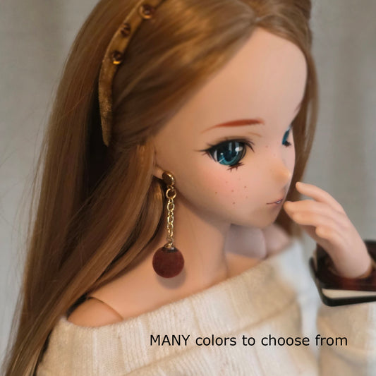 Pom-Pom Drop No-Hole Magnetic Earrings for Viny BJDs