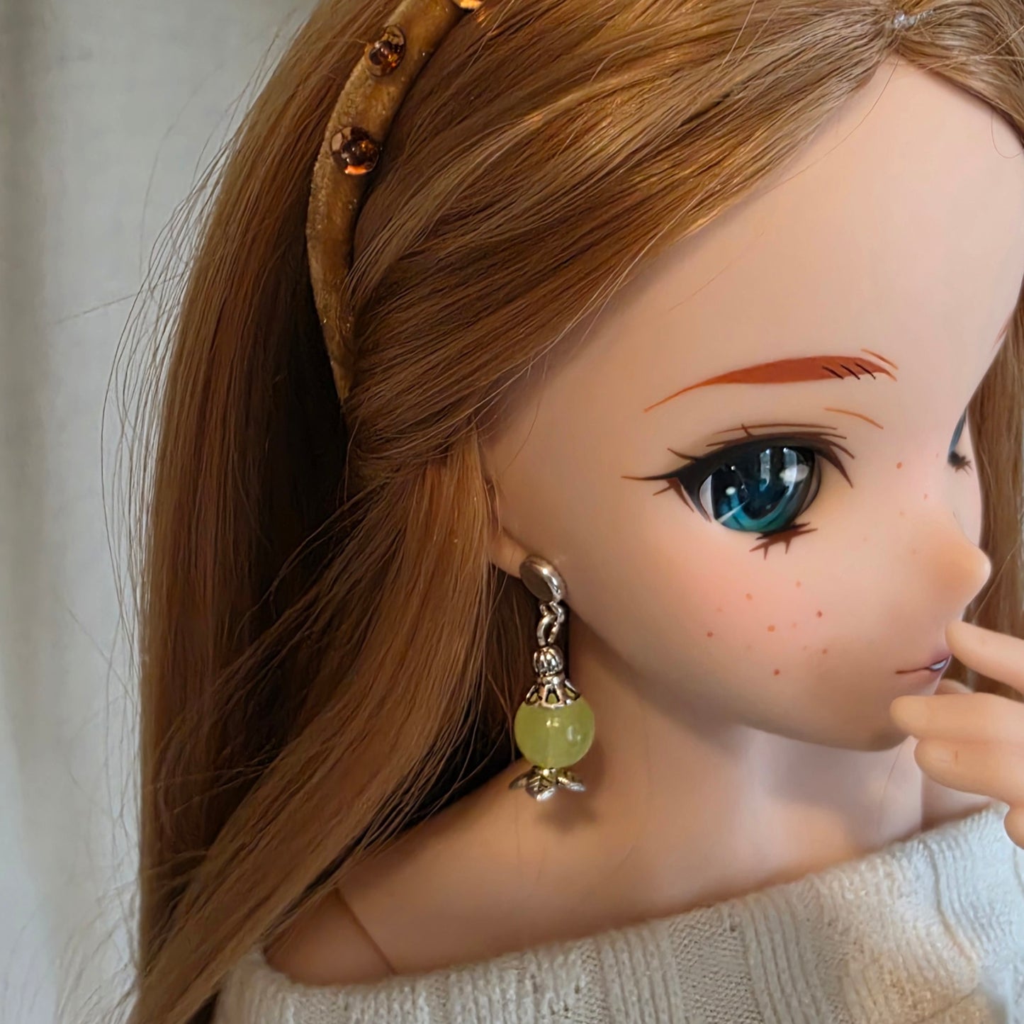 Poison Vial GLOW-IN-THE-DARK No-Hole Earrings for BJD