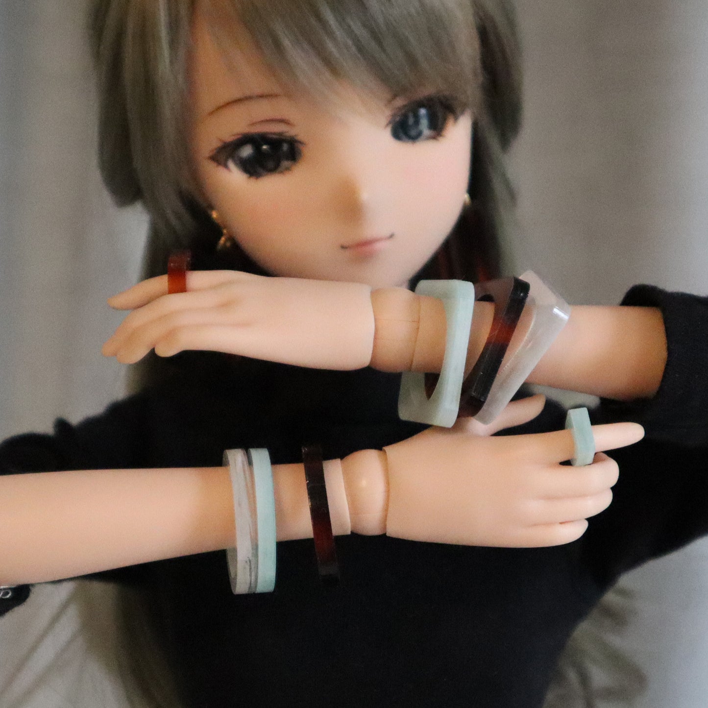 Bold Acrylic Bracelet and Ring Sets - Stone Set