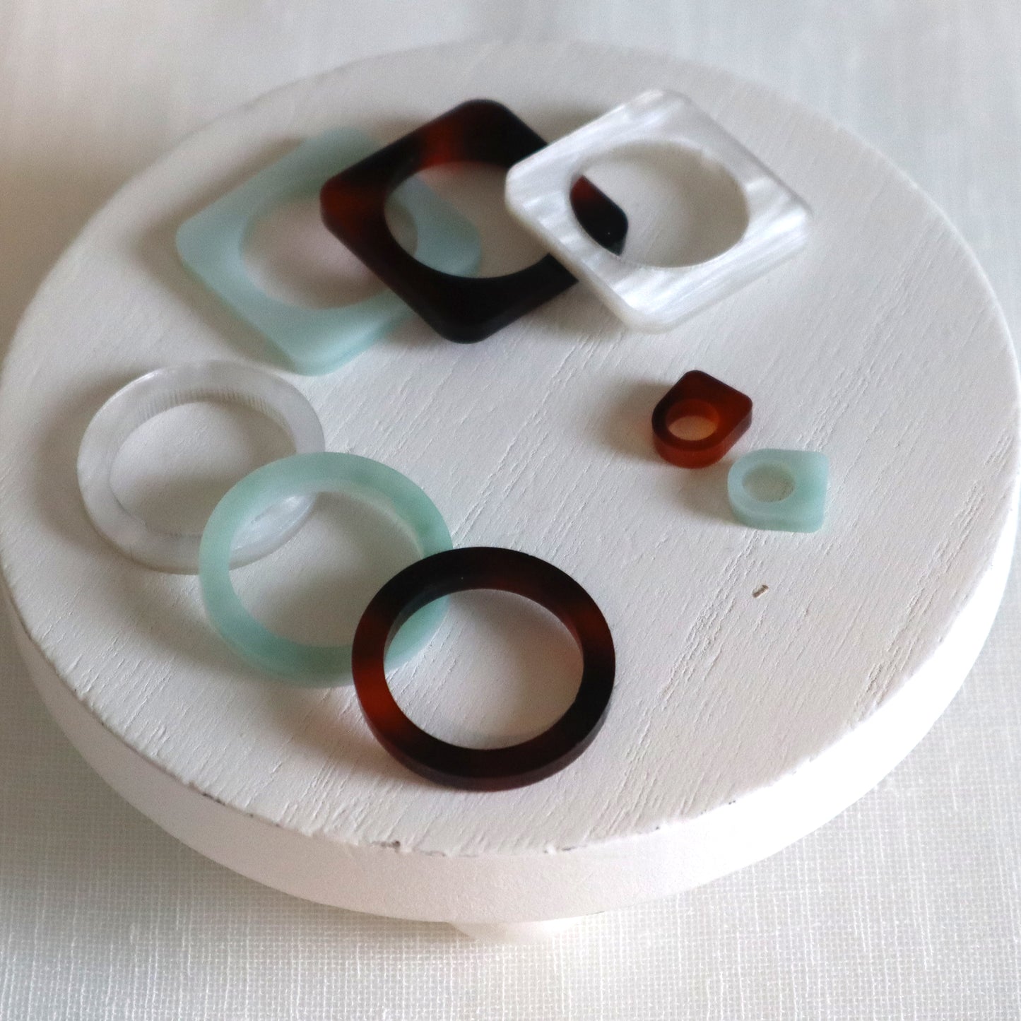 Bold Acrylic Bracelet and Ring Sets - Stone Set