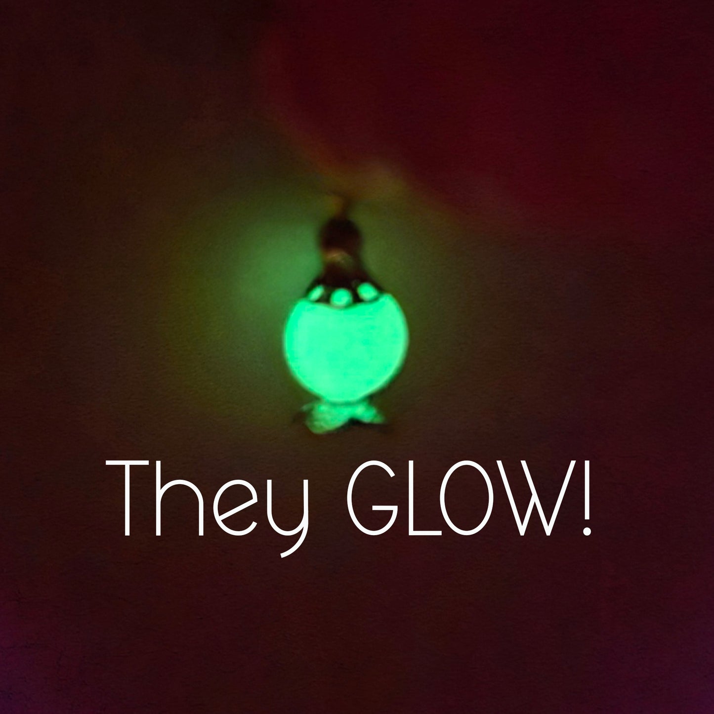 Poison Vial GLOW-IN-THE-DARK No-Hole Earrings for BJD