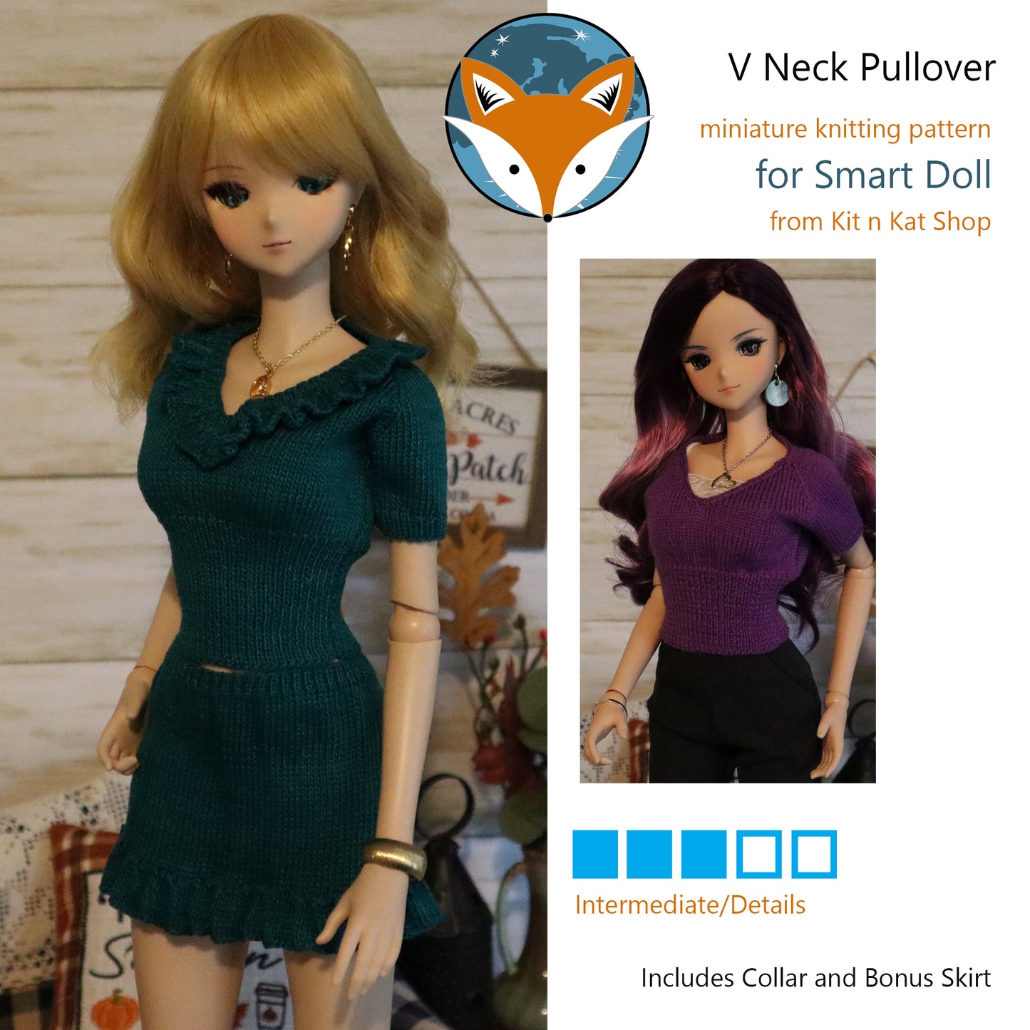 Digital Pattern - V Neck Pullover