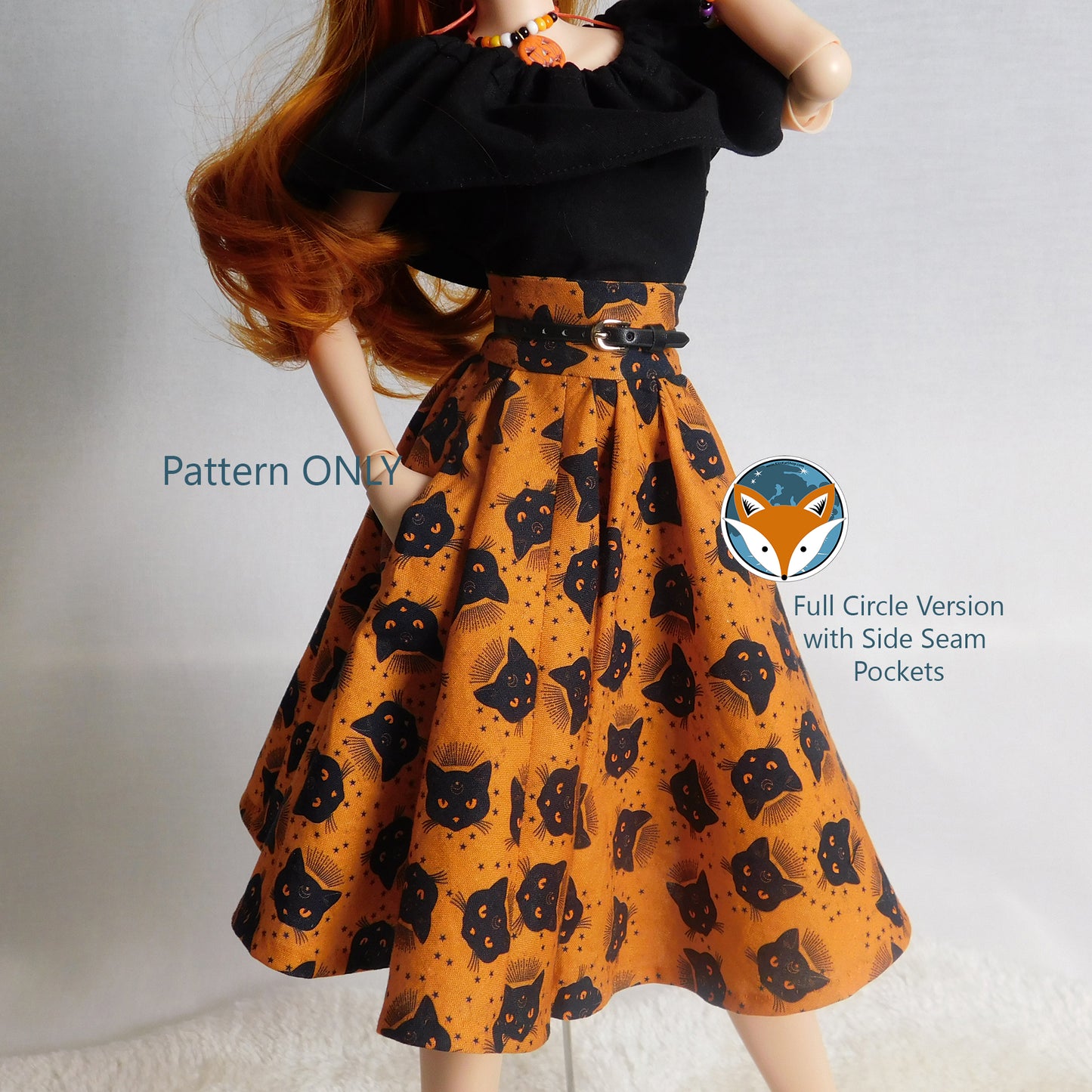 No Circle Circle Skirt for Smart Doll Classic - Digital Sewing Pattern