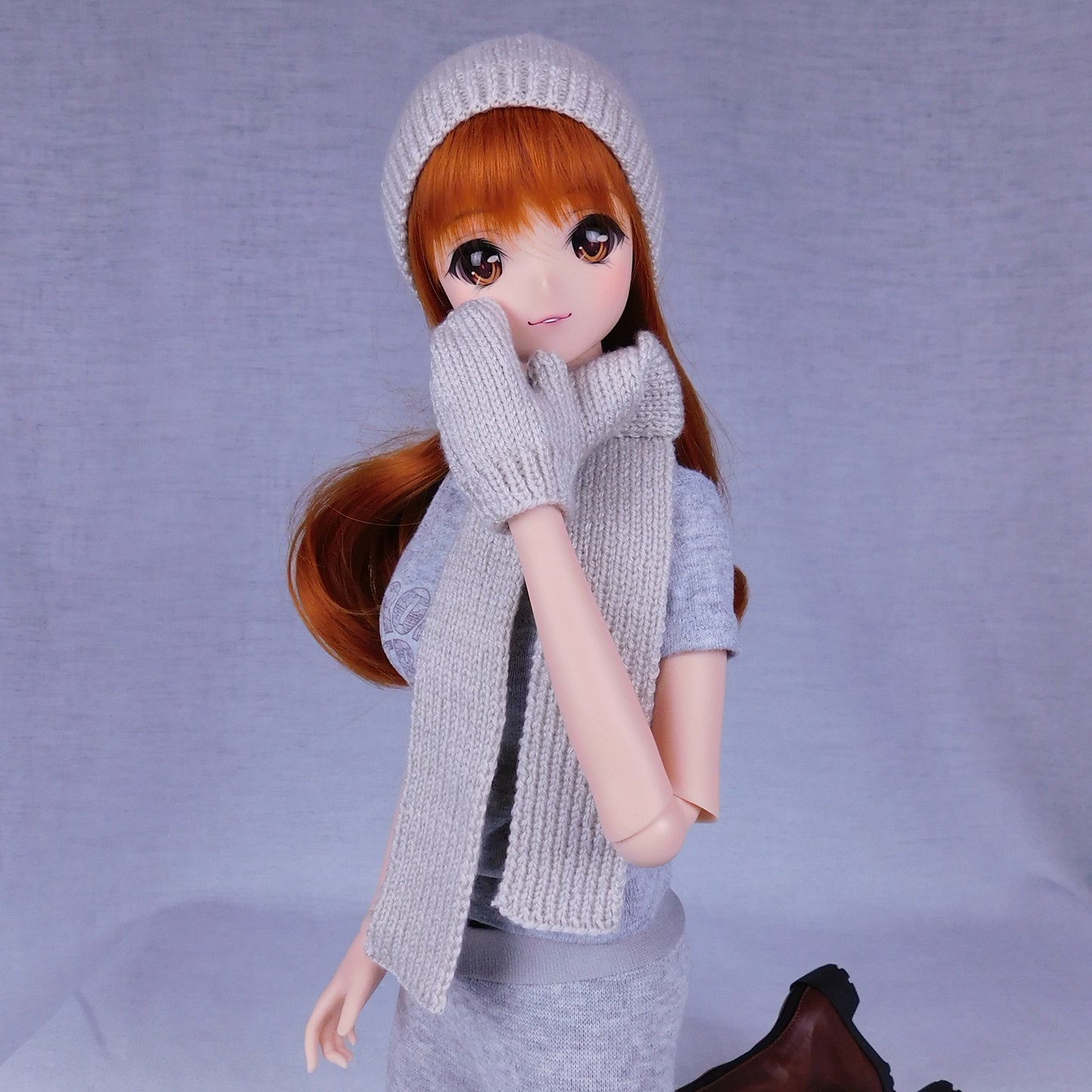 Winter Accessories Mega Set Unisex - All Smart Dolls, 7-9 inch BJD heads - Digital Knitting Pattern