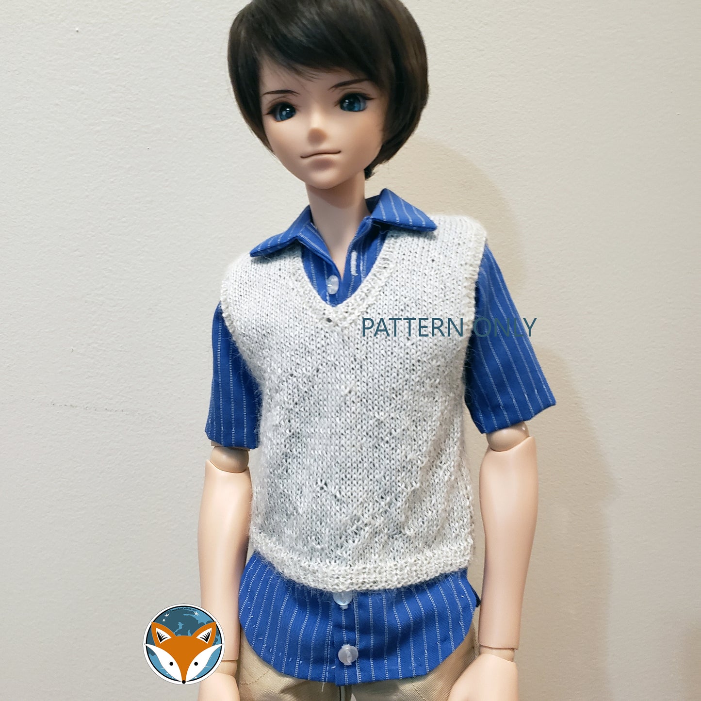 Plain Vest Unisex for Smart Doll Classic, Smartdoll Macho or Slim Males - Digital Knitting Pattern