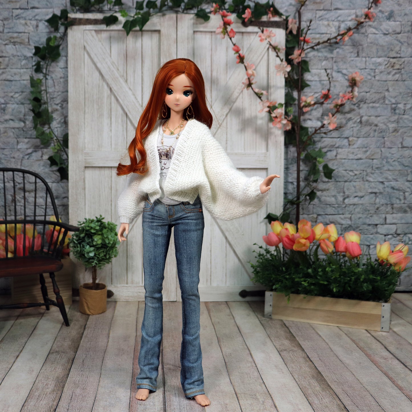 Easy Knit Butterfly Shrug for Smart Doll - Digital Knitting Pattern