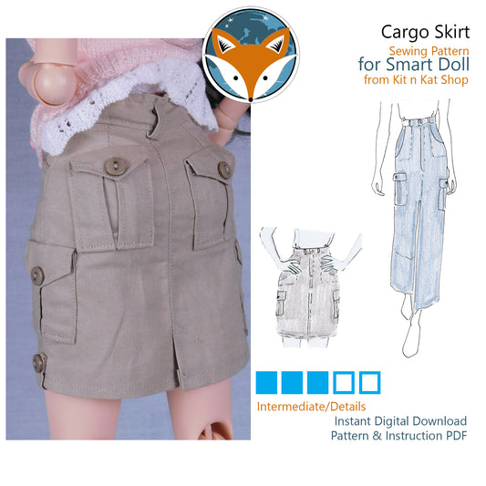 Digital Pattern for Smart Doll Cargo Skirt
