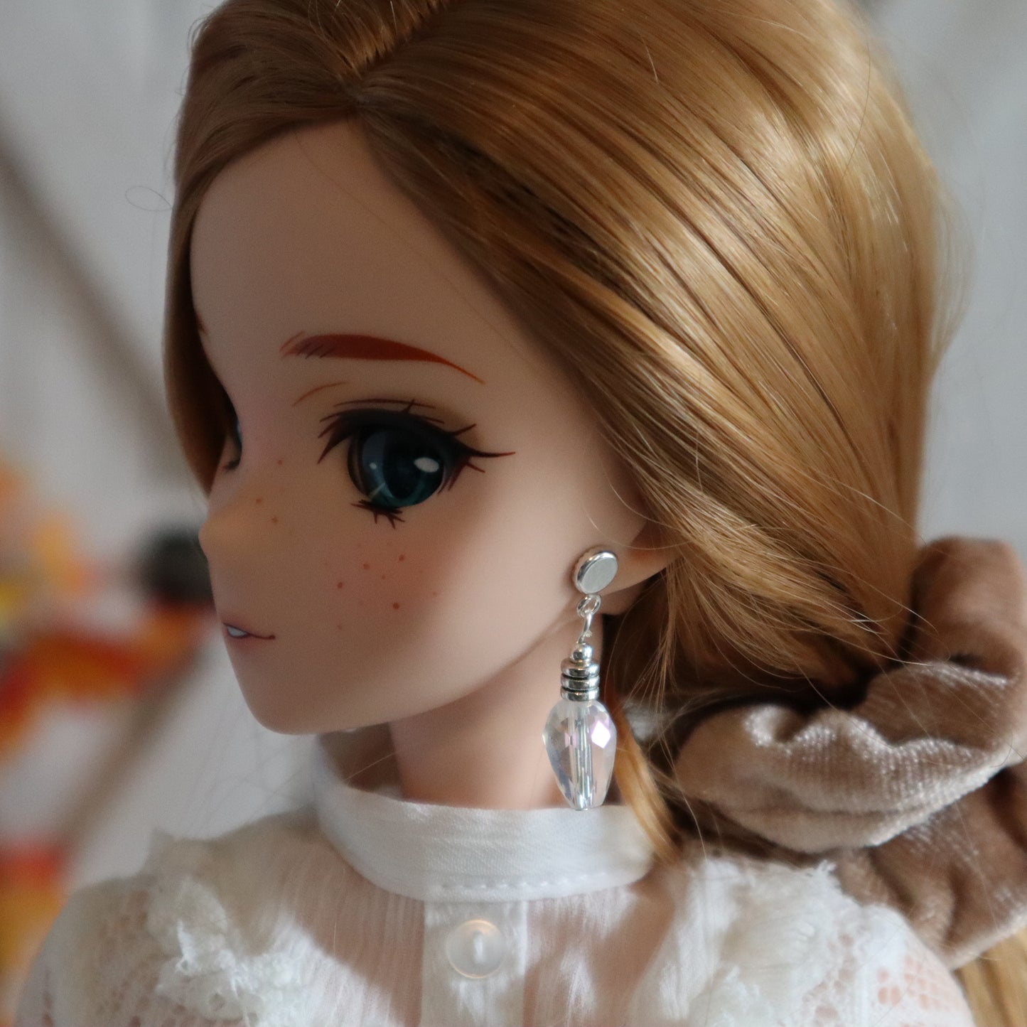No-Hole Earrings for Vinyl BJD - Holiday Lights - Choice of 4 colors