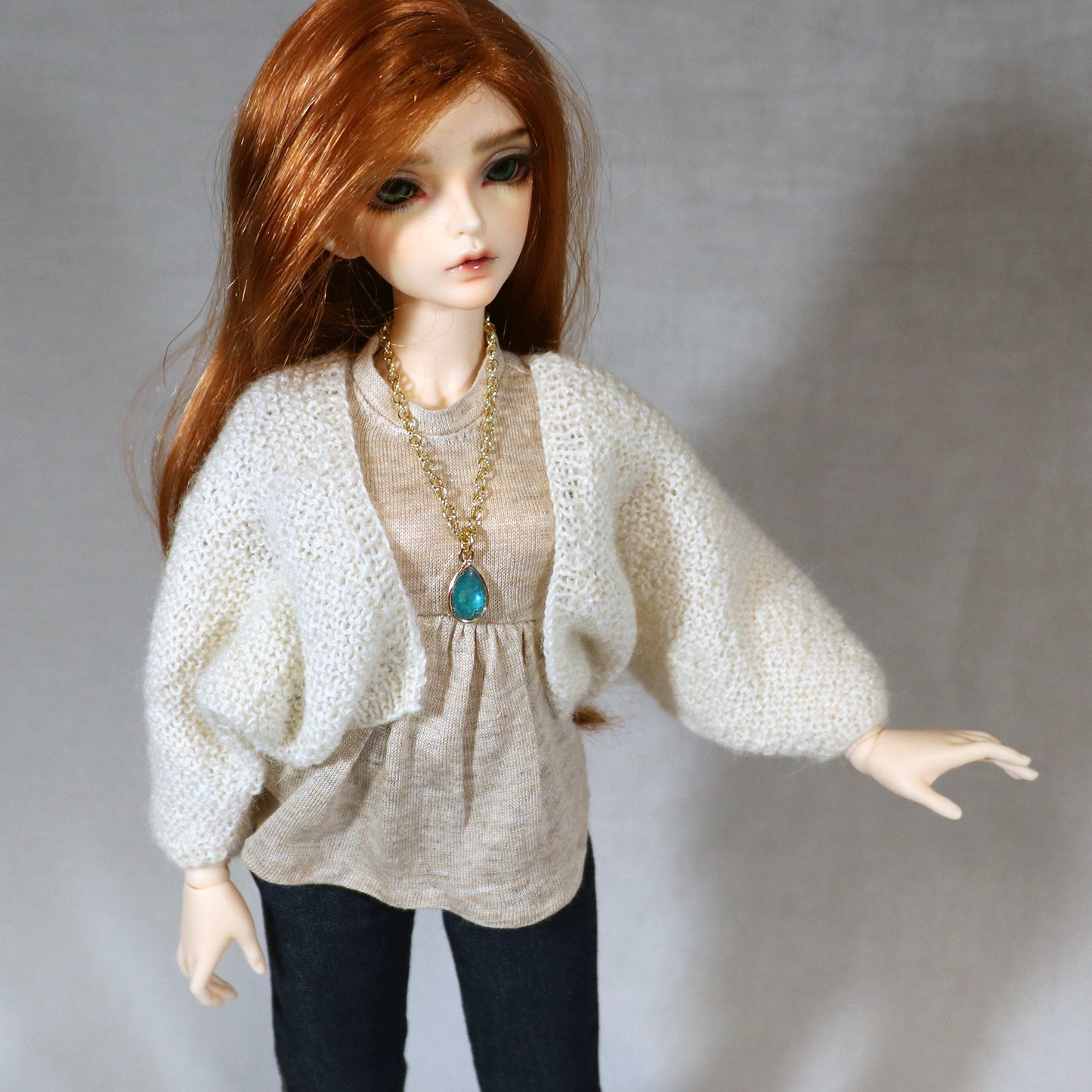 Butterfly Shrug for Slim MSD BJD - Digital Knitting Pattern