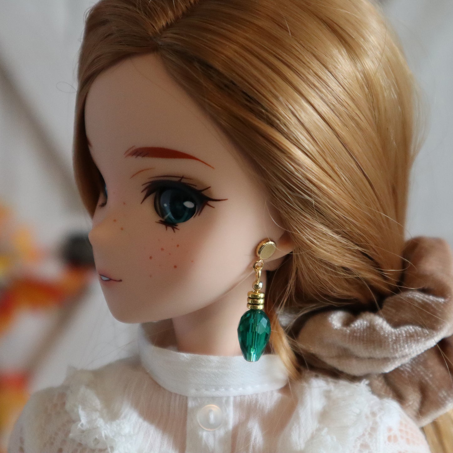 No-Hole Earrings for Vinyl BJD - Holiday Lights - Choice of 4 colors