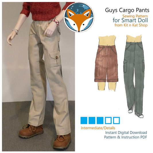 Digital Pattern for Smartdoll Guy Cargo Pants