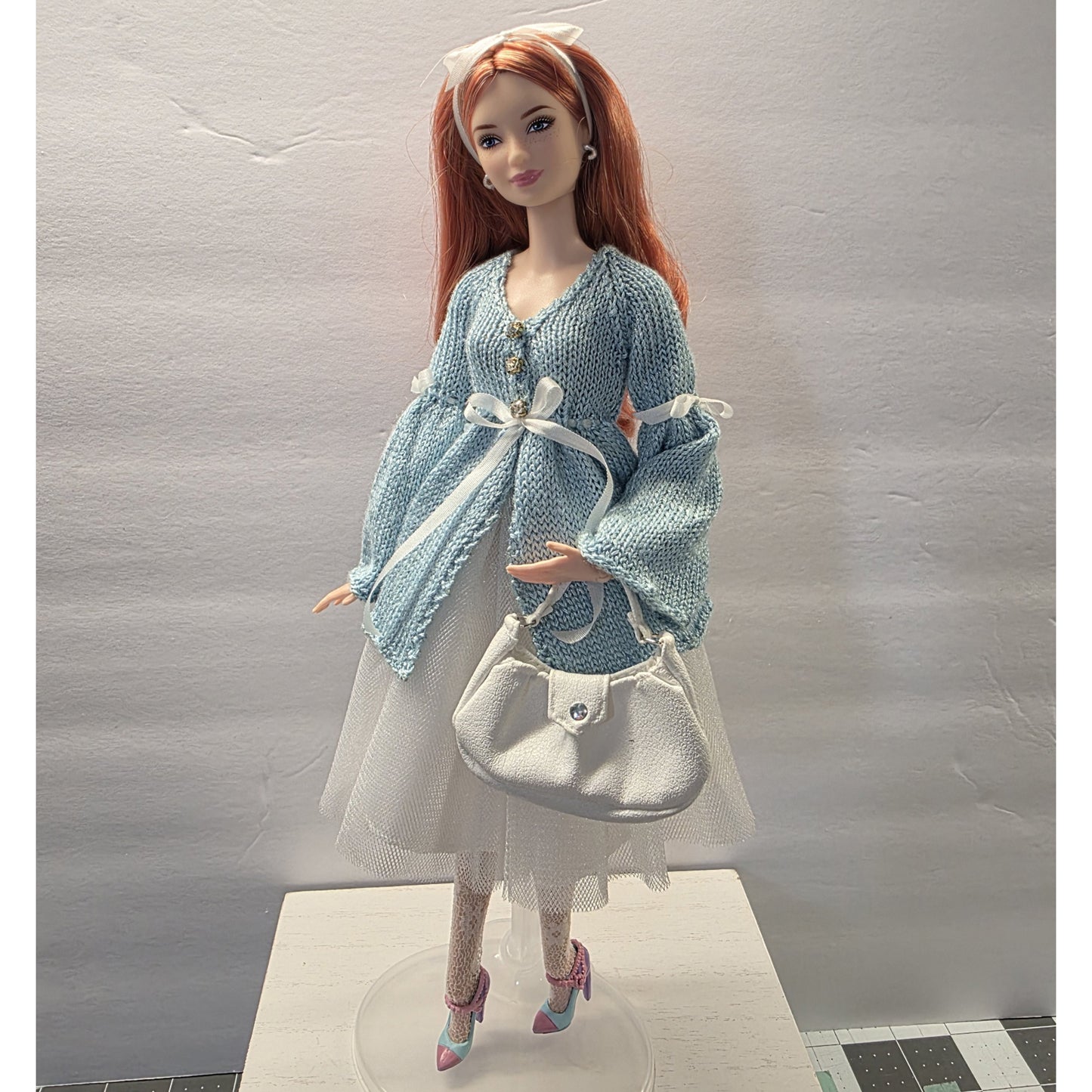 Fit n Flair Cardigan for Fashion Dolls - Digital Knitting Pattern