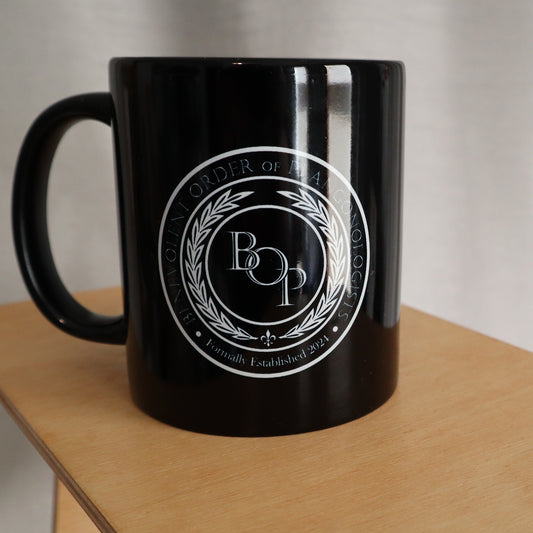 Benevolent Order of Plangonogists Black Glossy Mug