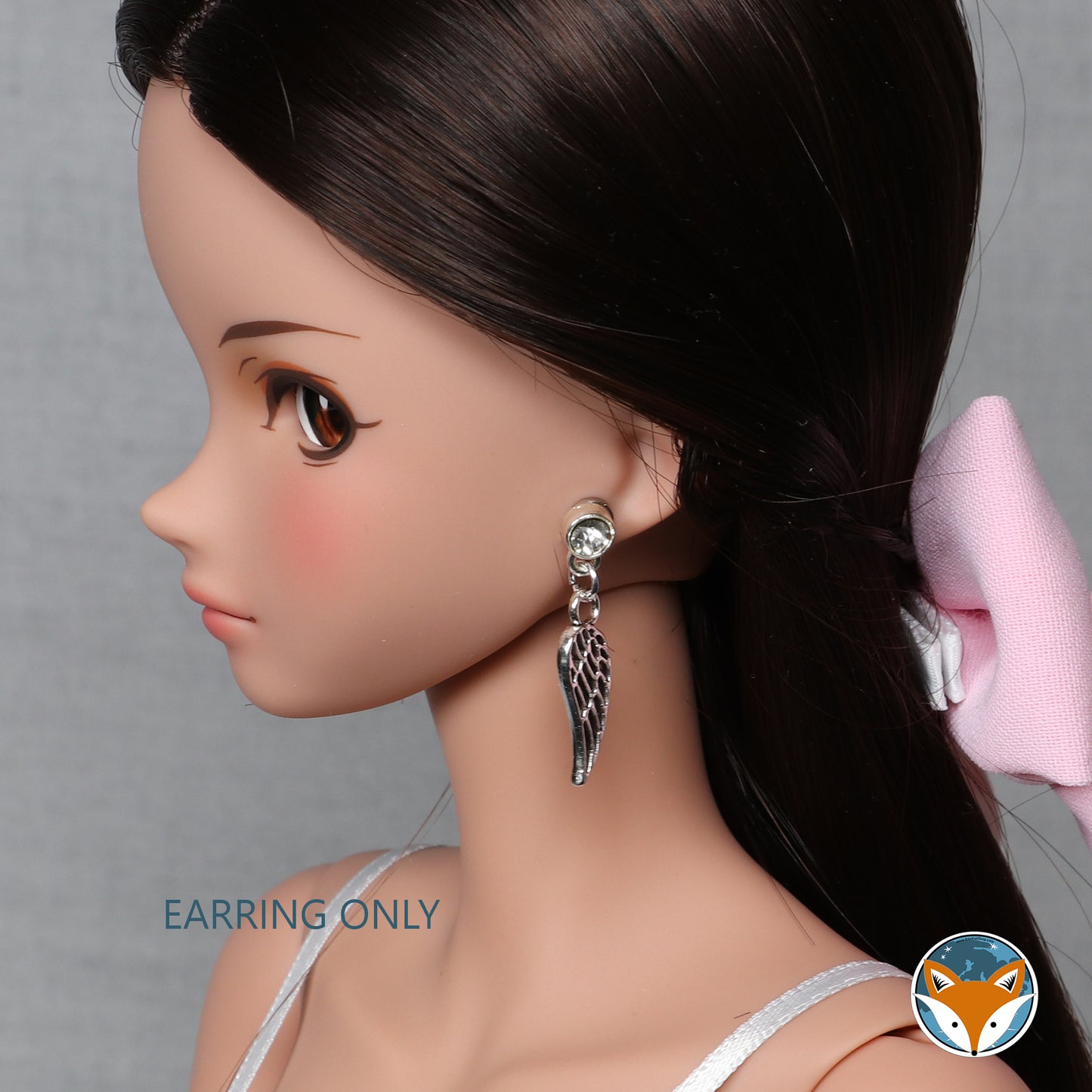 No-Hole Earrings for Dolls - Angel Wings