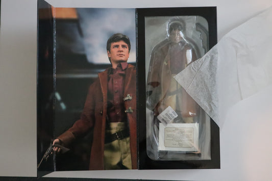 QMx Firefly Serenity Captain Malcom Reynolds 1/6 scale figure with bonus (exclusive) extra head sculpt NIB