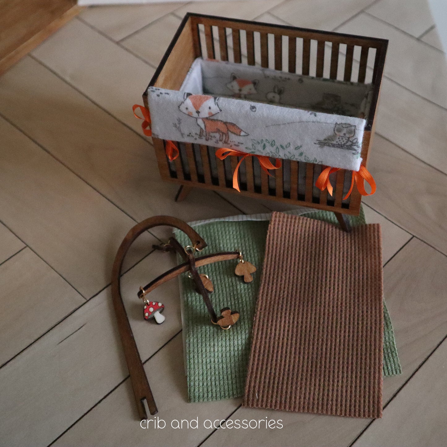 1:12 Woodland Themed Nursery Diorama with Furniture & Accessories