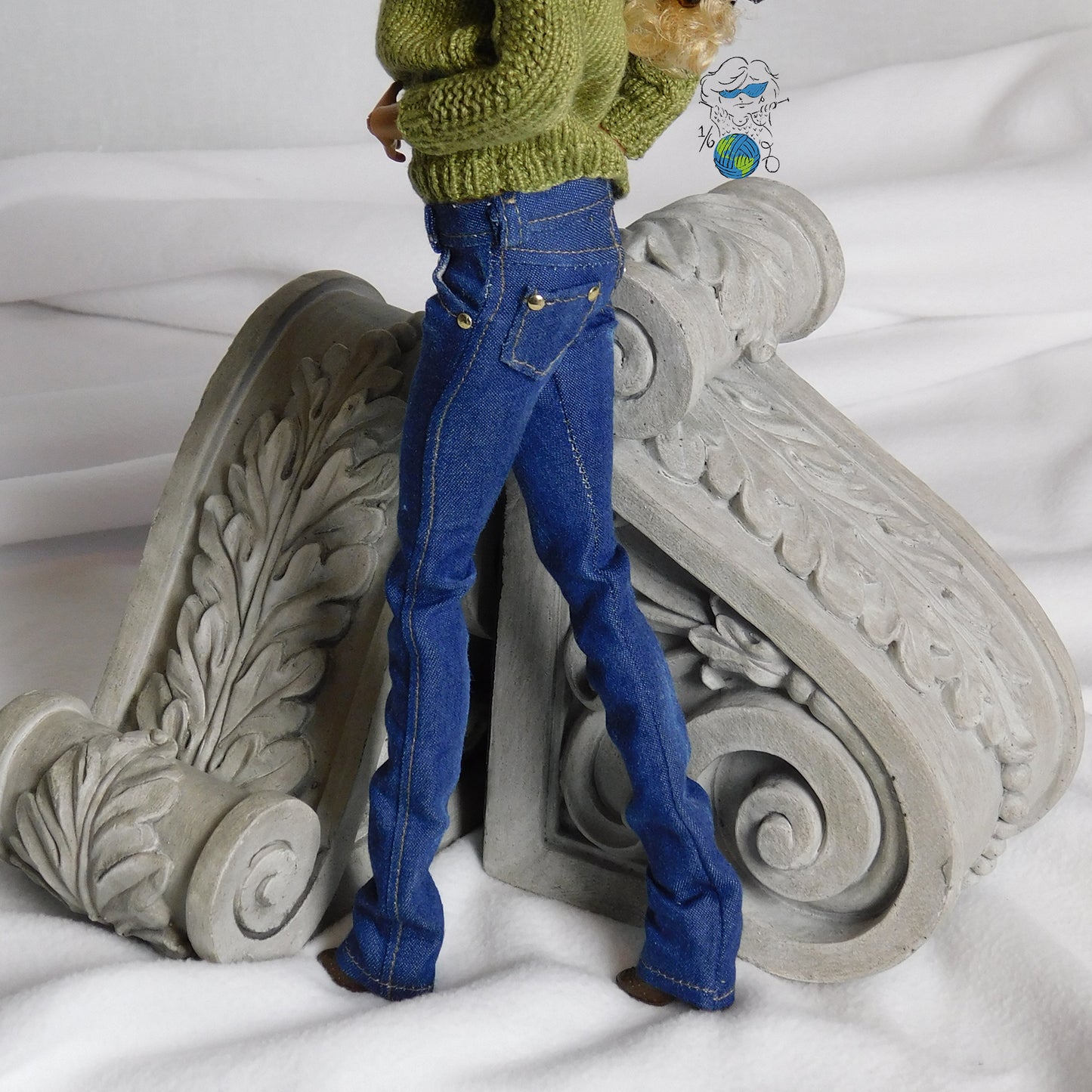 Digital Pattern for Basic Jeans Bottoms for 11.5-12 inch Fashion Dolls