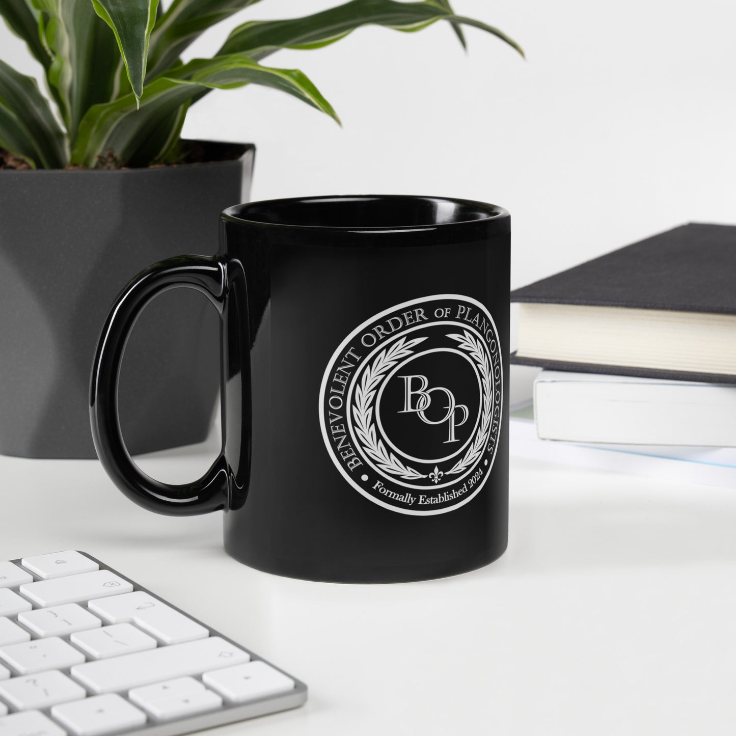 Benevolent Order of Plangonogists Black Glossy Mug