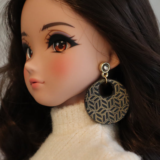 Bold Gold Knit Hoop No-Hole Earrings