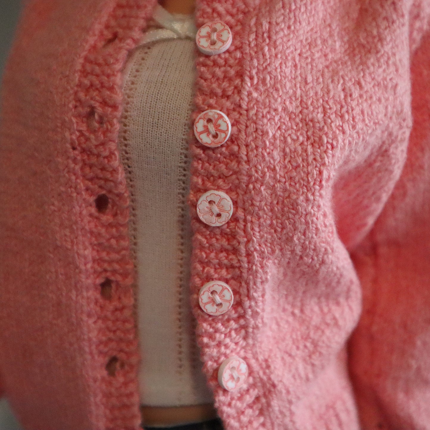 Sakura Button Front Cardigan - Fits Smartdoll Classic, Pear