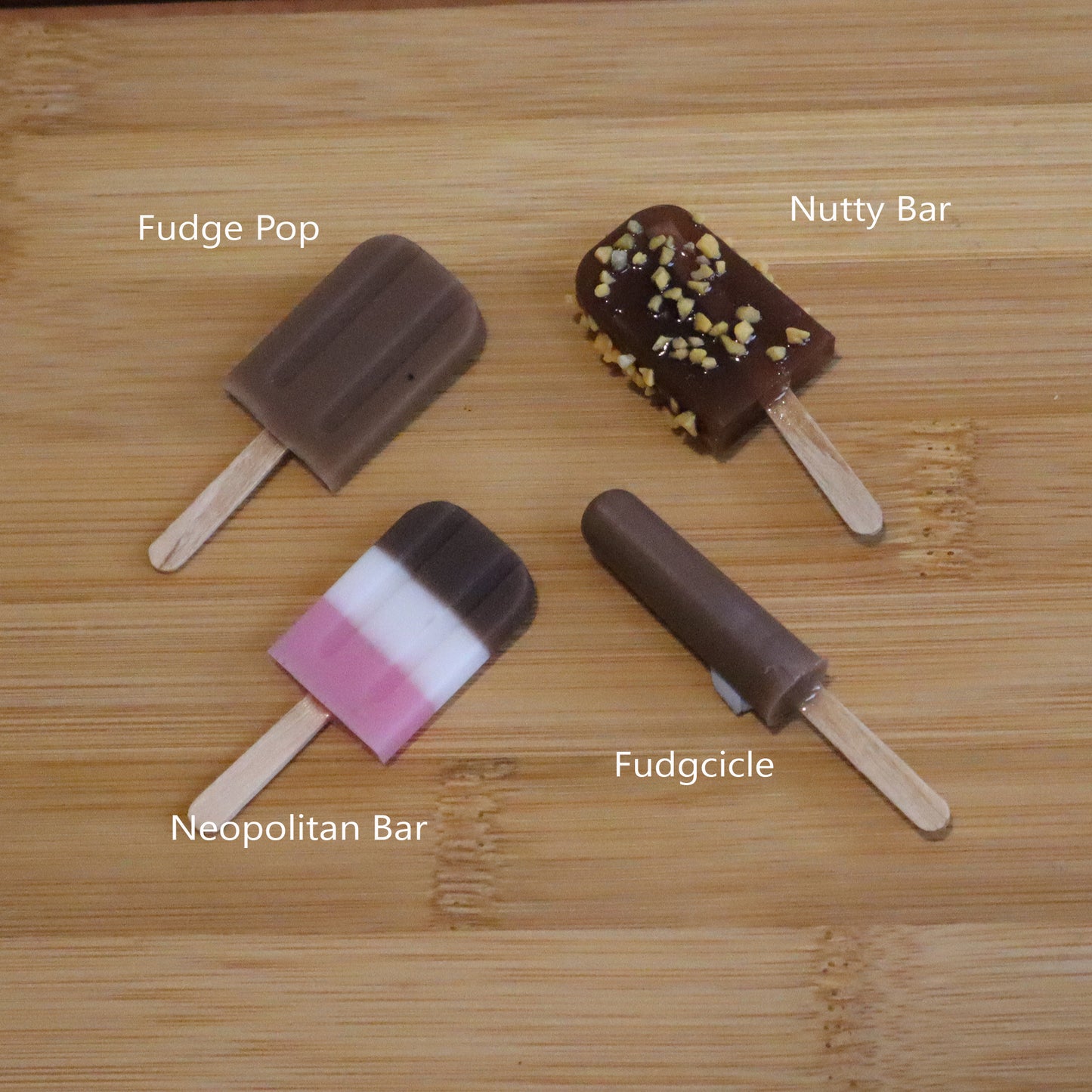 Chocolate Frozen Novelty Treats - 1/3 & 1/4 Scale props for BJD - 4 types