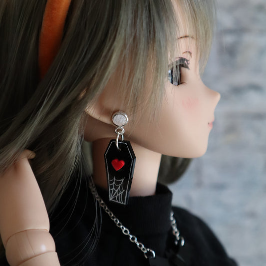 Couple Coffins No-Hole Earrings for BJD