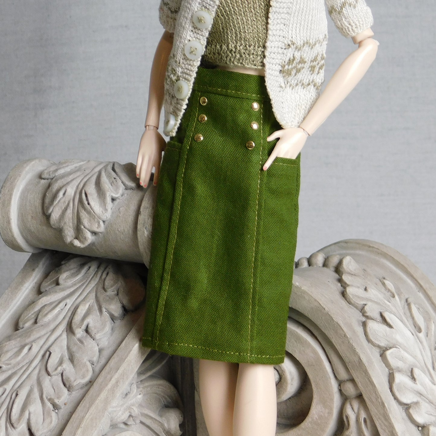 Digital Pattern for Center Panel Skirt for 11.5-12 inch Fashion Dolls