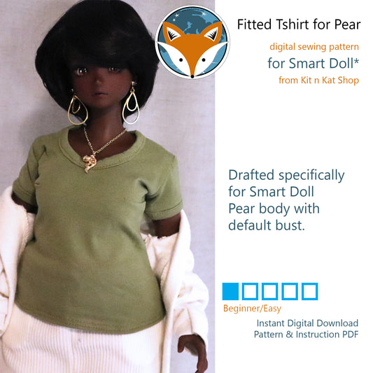 Digital Pattern for Pear Smartdoll - Fitted Tee