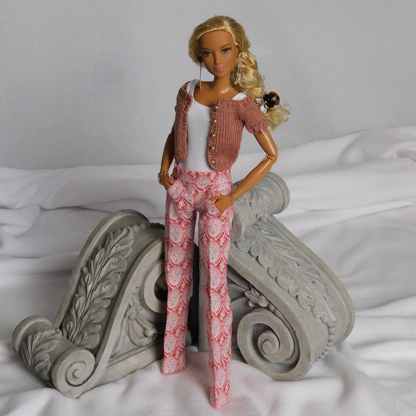 Digital Pattern for Sleek Slacks with Slash Rear Pockets for 11.5-12 inch Fashion Dolls
