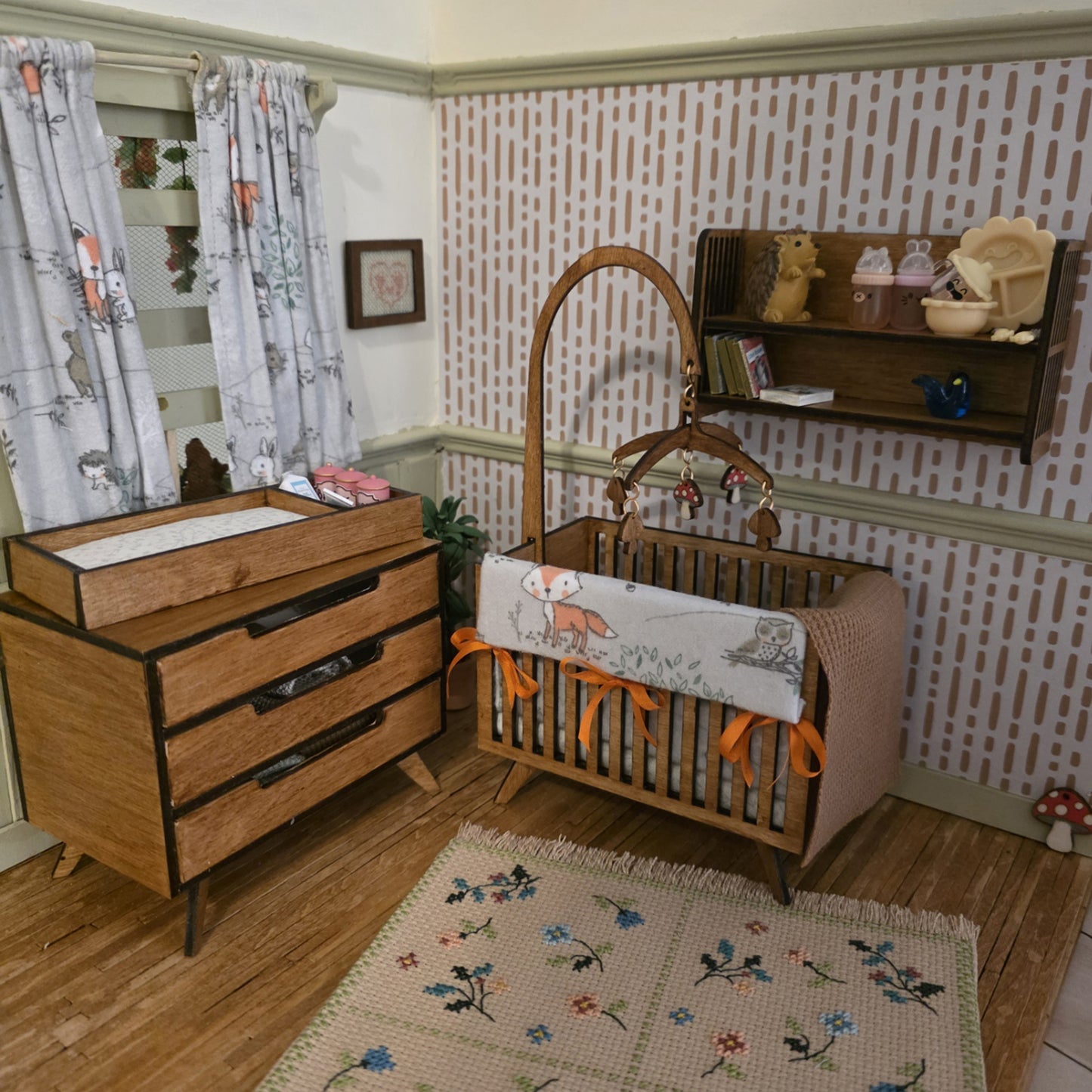 MCM Style Nursery Set 1:12 scale DIY Kits