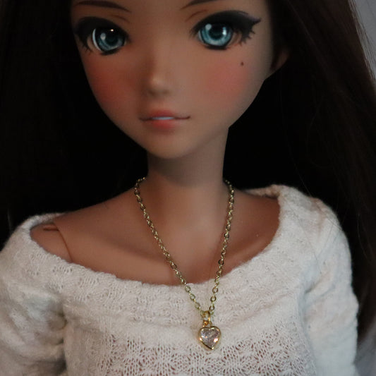 Heart Solitiare Magnetic Clasp Necklace