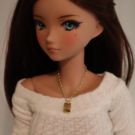 Medium Tablet Charm Magnetic Clasp Necklace for BJDs - PERSONALIZED